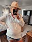 Button Front Turn-Down Neck Knit Top